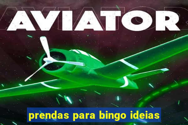 prendas para bingo ideias